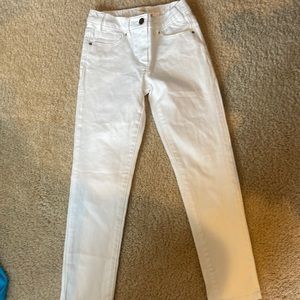 Girls size 8 NWT white denim pants